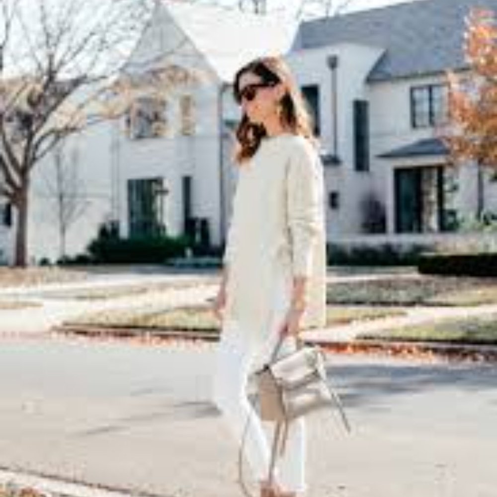 J. Crew 100% Cashmere Cream Sweater Crew Neck